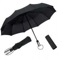 Skladací vystreľovací dáždnik čierny
