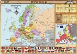 Європа - карта A4 (пластина)