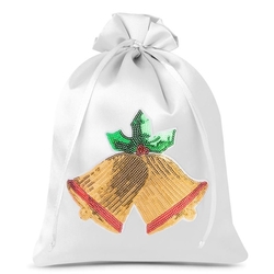 Satin bag - Christmas - bell