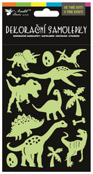 Stickers 3D 10.5 x 20 cm glow in the dark, dinosaurs