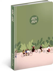 18 -Monate -altes Tagebuch Petito -Fahrrad 2023/2024, 11 × 17 cm