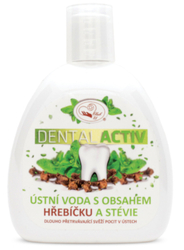 DENTAL ACTIV ústní voda s obsahem HŘEBÍČKU A STÉVIE