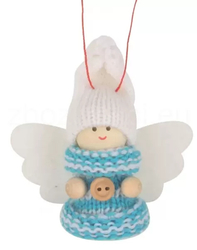 Striped angel with a white cap