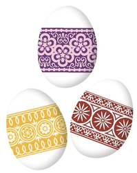 Shrink decorations for eggs 12 pcs, colorful ornaments (Angel)