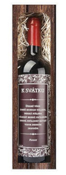 Gift red wine 0.75 l for the holiday - Merlot (Bohemia Gift)