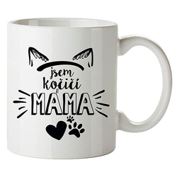 Ceramic mug 350 ml - I'm a cat mom (Bohemia Gift)