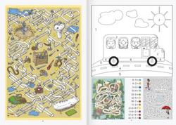 Coloring book A4 - Maze and numbers