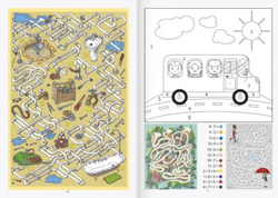 Malbuch A4 - Labyrinth und Zahlen