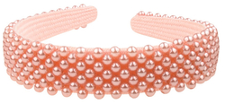 Stirnband rosa mit Perlen 