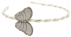 Stirnband mit Schmetterling und Perlen
