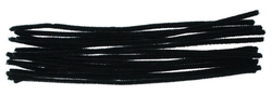 Black hairy modeling wires 29cm, 16 pcs in a bag 