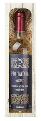 Gift white wine 0.75 l for dad - Chardonnay (Bohemia Gift)