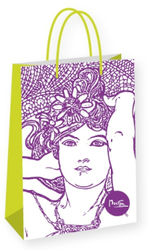 Darčeková taška Alfons Mucha - Amethyst, Fresh Collection, veľká