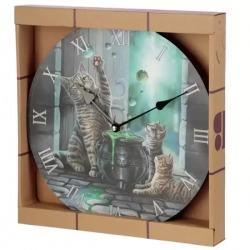 Cats and bubbles wall clock