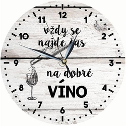 Wooden clock - Time for good wine