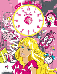 All day with Barbie - leporelo with a clock