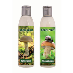 Kosmetická sada kniha pro houbaře – gel 200 ml a šampon 200 ml (Bohemia Gift)