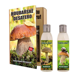 Kosmetická sada kniha pro houbaře – gel 200 ml a šampon 200 ml (Bohemia Gift)