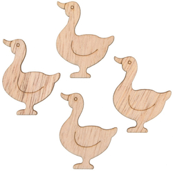 Goose wooden with glue 24pcs
