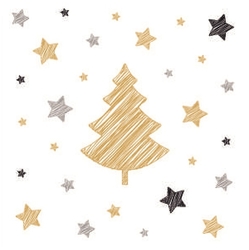 Servietten Weihnachtsbaum und Sterne