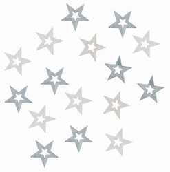 Gwiazdki drewniane szare 2cm 24 szt
