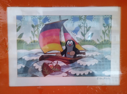 Picture wooden frame Mole - ship - damaged