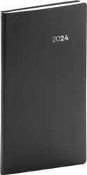 Kapesní diář Balacron 2024, černý, 9 × 15,5 cm