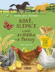 Kone, sliepky a ďalšie zvieratká farmy - Knižka plná samolepiek
