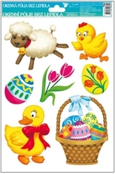 Window film 30 x 20 cm, Easter colored with basket