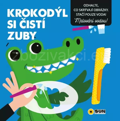 Crocodile brushing its teeth - Water painting