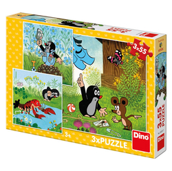 Krtek a kalhotky: puzzle 3x55 dílků