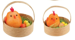 Kuřátka v košíčku  oranžová 5 cm, 2 ks