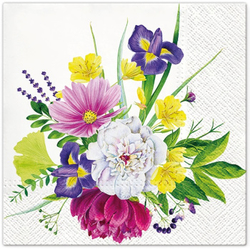 Three-layer paper napkins - flowers