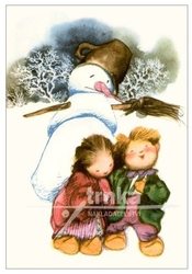 Aussicht, Wünsche - Blume, Junge, Schneemann