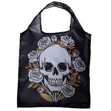 Folding bag - Skulls and roses