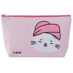 Cosmetic bag - PVC - large - Adoramals Lola the cat