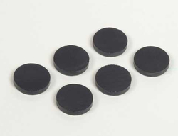 Magnet round black 16mm 12 pcs