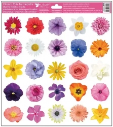 Okenní fólie 30 x 33,5 cm, barevné květiny