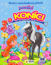 Modrý samolepkový príbeh - Poníky a koníky