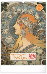Wall Calendar Alfons Mucha 2024, 33 × 46 cm