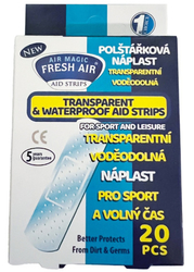 Polštářková náplast transparentní voděodolná 20ks 
