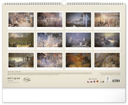 Kalendár steny SLAVIC EPIC - Alfons Mucha 2024, 48 × 33 cm