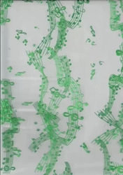 Celofán noty zelené 100x130cm
