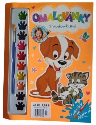 Omalovánky s vodovkami Pejsek