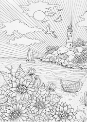 Anti-stress coloring pages Colors of nature