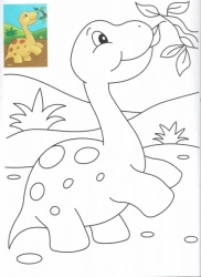 Omalovánky s vodovkami Dinosaurus