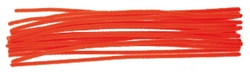 Orange furry modeling wires 29cm, 16pcs in bag
