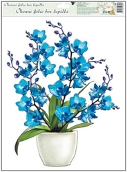 Orchid window film 38x30cm blue (Anděl Př)