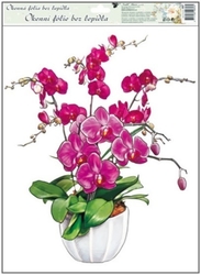 Orchideen-Fensterfolie 38x30cm rosa
