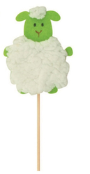 Green plush sheep